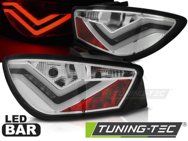 Zadné svetlá LED BAR Chrómové pre SEAT IBIZA 6J 3D 06.08-12