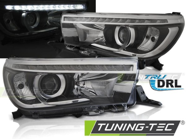 Predné svetlá TOYOTA HILUX 16-  LED PROJECTOR TRUE DRL Čierne