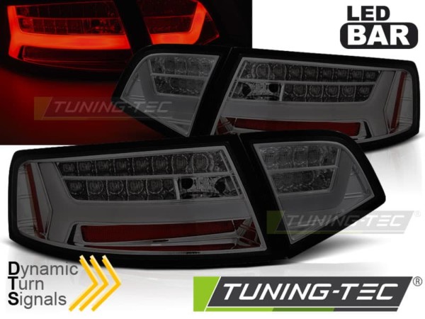 Zadné svetlá LED BAR Dymové SEQ pre AUDI A6 08-11 SEDAN