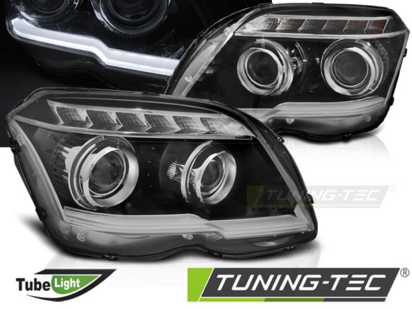Predné svetlá TUBE LIGHT Čierne pre  MERCEDES GLK X204 06.08-08.12