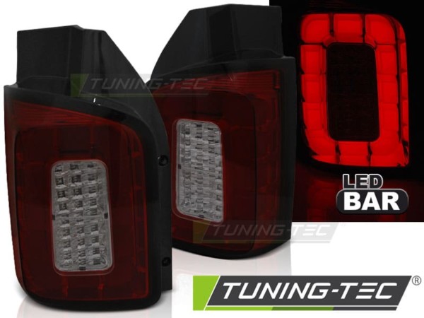 Zadné svetlá LED BAR Červené Dymové pre VW T6 15-19 TRANSPORTER