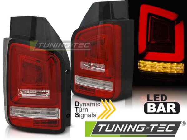 Zadné svetlá LED BAR Červené SEQ pre VW T6 15-19 TR