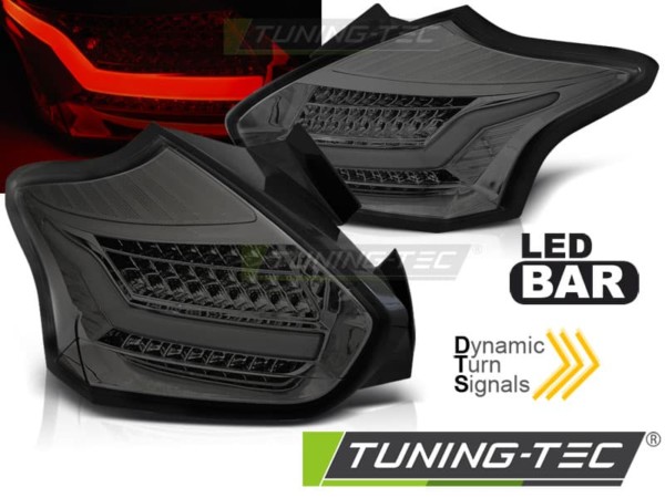 Zadné svetlá FORD FOCUS 3 15-18 HATCHBACK dymové SEQ LED
