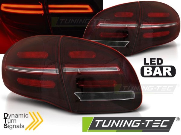 Zadné svetlá LED BAR Červené SEQ pre PORSCHE CAYENNE 10-15