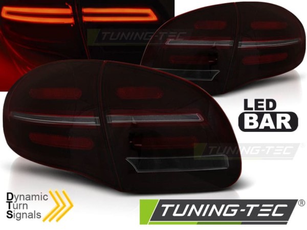 Zadné svetlá LED BAR Červené Dymové SEQ pre PORSCHE CAYENNE 10-15