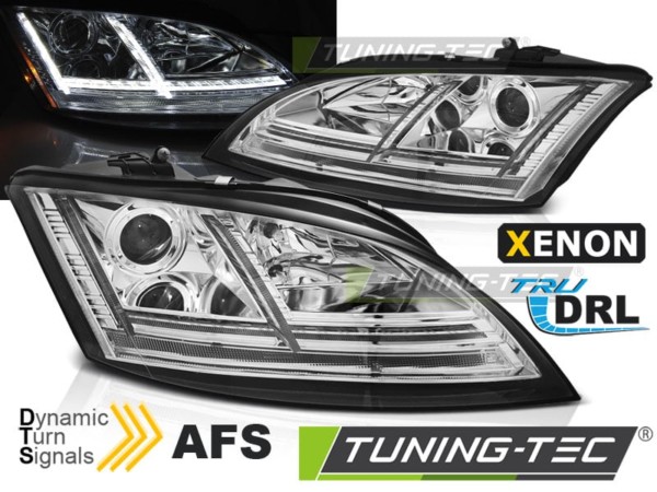 Xenonové predné svetlá LED DRL Chróm SEQ pre  AUDI TT 06-10 8J with AFS