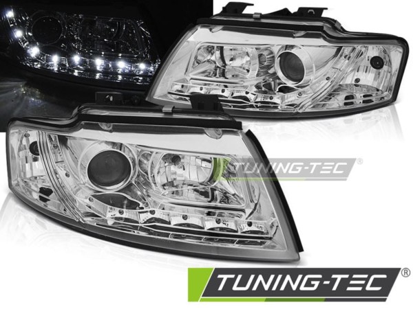 Predné svetlá -Denné svietenie Chróm pre  AUDI A4 B6 CABRIO 02-06