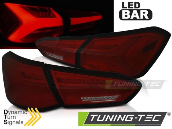 Zadné svetlá LED Červené dymové SEQ pre FORD FOCUS 4 18-21 HATCHBACK