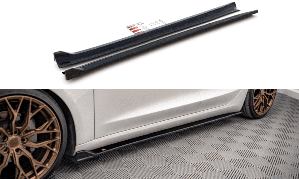 MAXTON DESIGN - Lišty pod bočné prahy V.2 TESLA MODEL 3