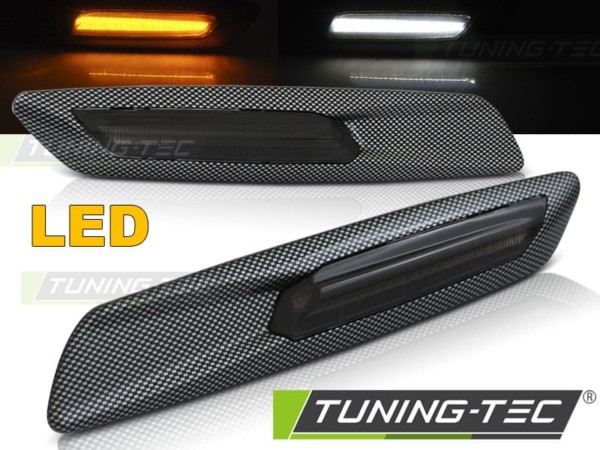 Smerovky dymové LED CARBON F10 STYLE pre BMW E60/ E90/ E92/ E82