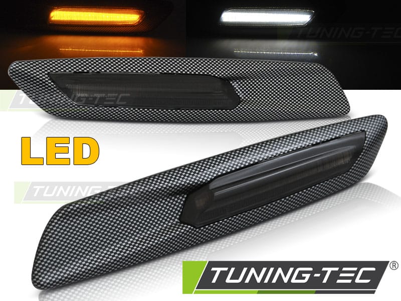 Smerovky dymové LED CARBON F10 STYLE pre BMW E60/ E90/ E92/ E82