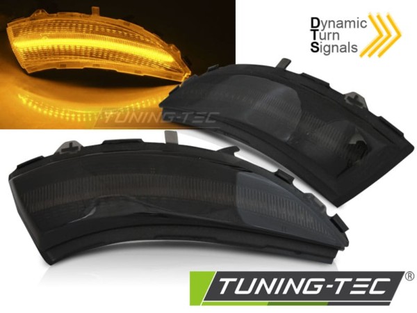 Smerovky do spätných zrkadiel dymové LED SEQ pre RENAULT CLIO IV 12-16