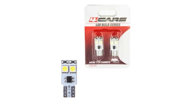 4CARS LED ŽIAROVKA 4LED 12V CANBUS 5050SMD T10