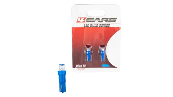 4CARS LED ŽIAROVKA 1LED 12V T5 MODRÁ – Obrázok 3