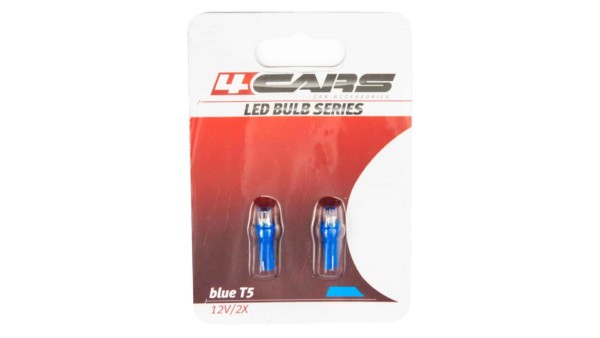 4CARS LED ŽIAROVKA 1LED 12V T5 MODRÁ – Obrázok 2