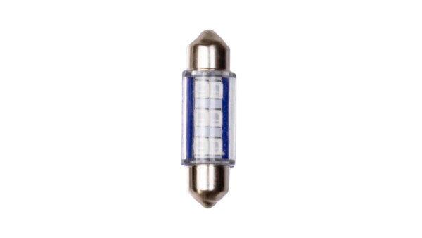 4CARS LED ŽIAROVKA 6LED 12V SV8,5 36MM MODRÁ – Obrázok 2