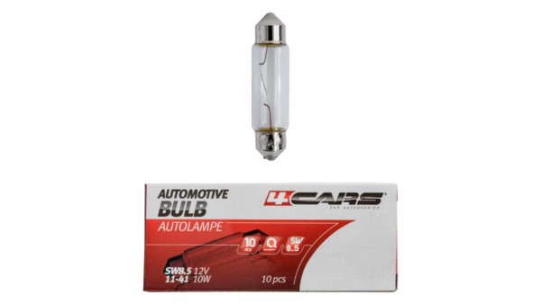 4CARS Žiarovka SW8.5 12V 10W 11x41 10ks
