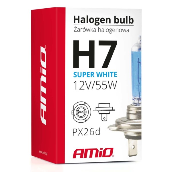 Halogénová žiarovka H7 12V 55W UV filter (E4) Super White – Obrázok 5