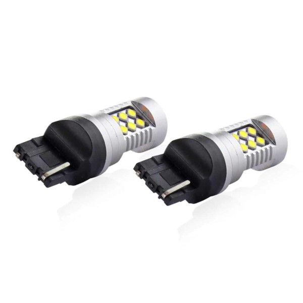 LED žiarovky CANBUS 3030 24SMD T20 7440 W21W White 12V/24V – Obrázok 3