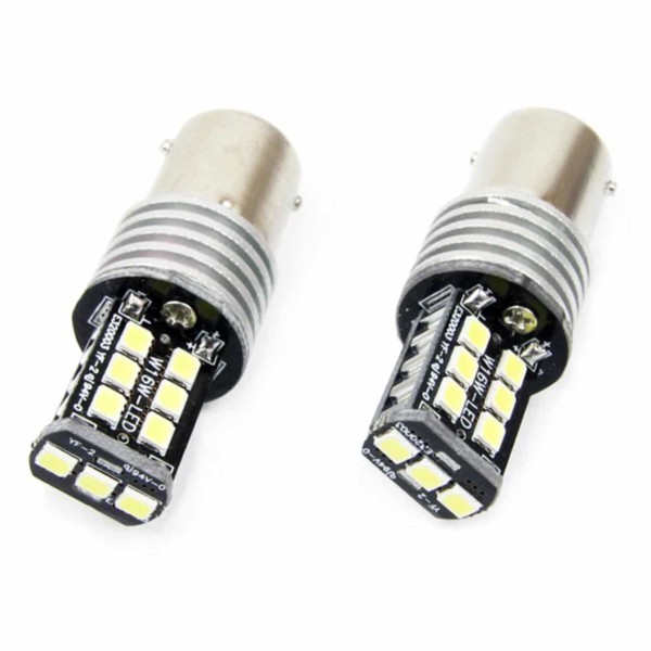 LED žiarovky CANBUS 2835 15SMD 1156 BA15S P21W R10W R5W White 12V/24V – Obrázok 2