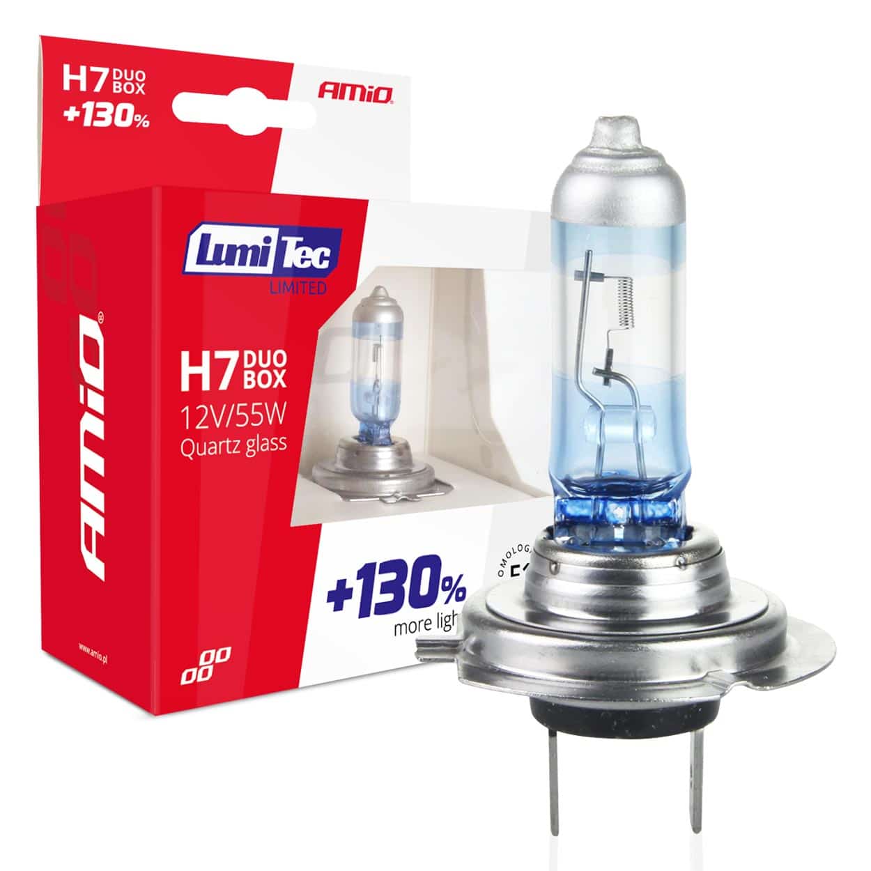 Halogénový DUO blister (2ks) H7 12V 55W sada LumiTec LIMITED +130%