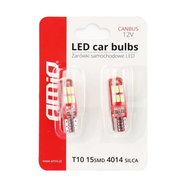 LED žiarovky CANBUS 15SMD 4014 T10e (W5W) SILCA White 12V – Obrázok 3