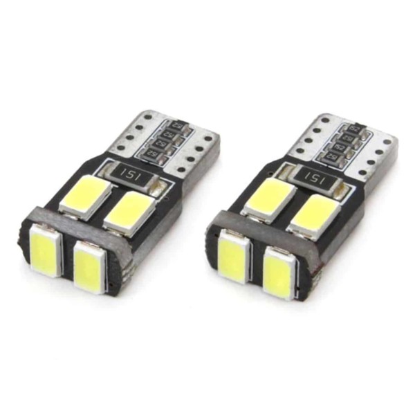 LED žiarovky CANBUS 6SMD-2 5730 T10 (W5W) White – Obrázok 2