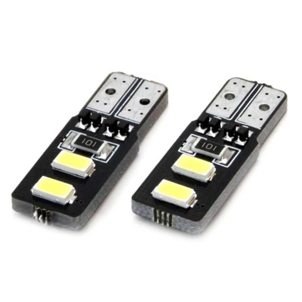 LED žiarovky CANBUS 4SMD 5730 T10 (W5W) White – Obrázok 2