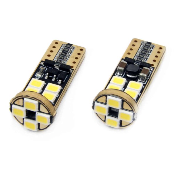 LED žiarovky CANBUS 12SMD 2835 T10e (W5W) White 12V/24V – Obrázok 2