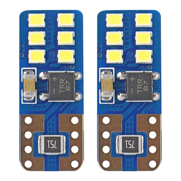LED žiarovky CANBUS 12SMD UltraBright 2016 T10e (W5W) White 12V/24V