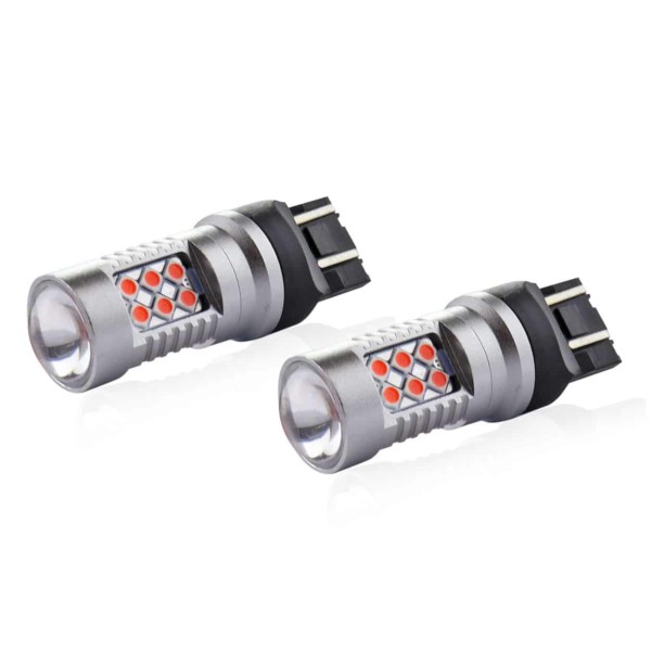 LED žiarovky CANBUS 24SMD 3030 1157 T20 7443 21/5W Červená 12V/24V – Obrázok 2