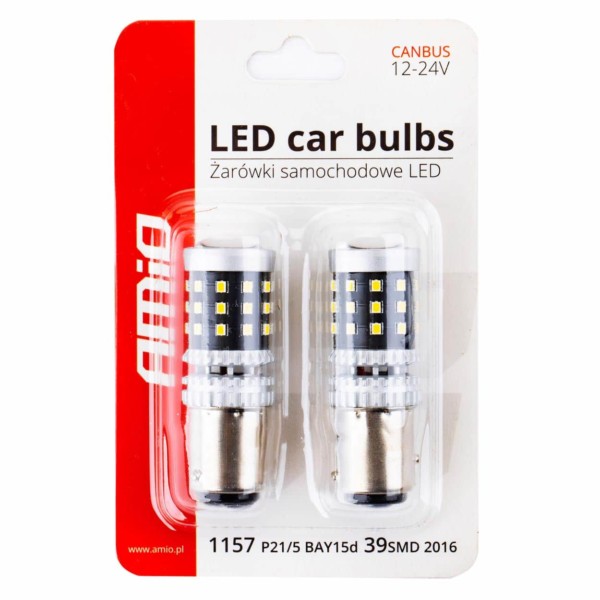 LED žiarovky CANBUS 2016 39SMD 1157 BAY15D P21/5W White 12V/24V – Obrázok 4