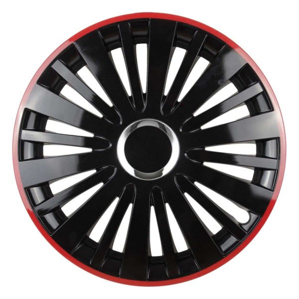 Puklica FALCON 14" čierna s červeným okrajom
