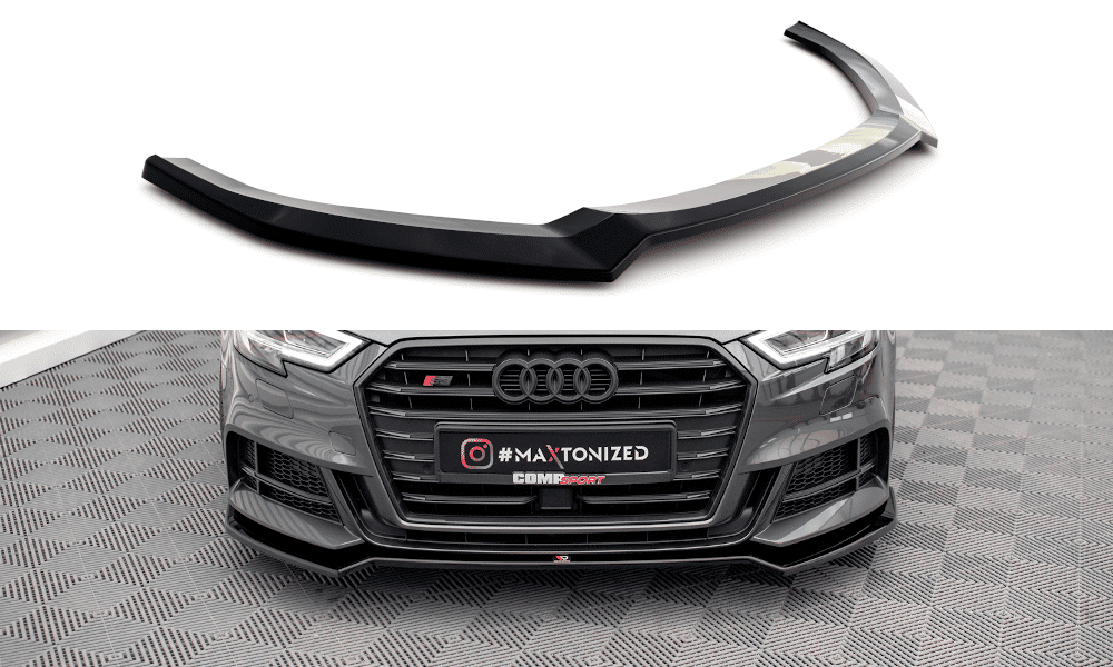 MAXTON DESIGN - Spoiler pod predný nárazník V.2 AUDI S3 SPORTBACK 8V FACELIFT