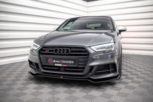 MAXTON DESIGN - Spoiler pod predný nárazník V.2 AUDI S3 SPORTBACK 8V FACELIFT – Obrázok 4
