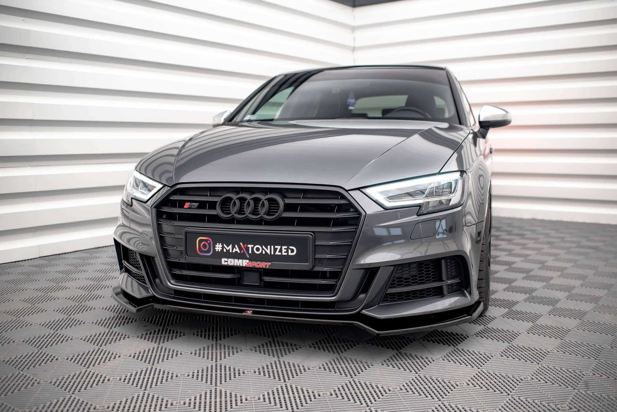MAXTON DESIGN - Spoiler pod predný nárazník V.2 AUDI S3 SPORTBACK 8V FACELIFT – Obrázok 4