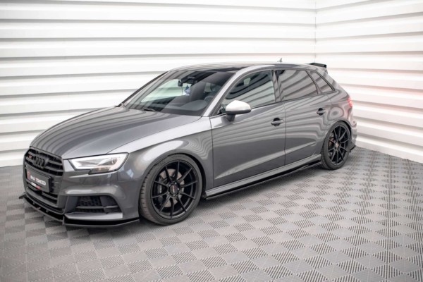 MAXTON DESIGN - Lišty pod bočné prahy  AUDI S3 SPORTBACK 8V FACELIFT – Obrázok 2