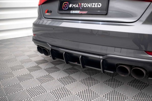 MAXTON DESIGN -STREET PRO Difúzor zadného náraznika AUDI S3 SPORTBACK 8V FACELIFT – Obrázok 2