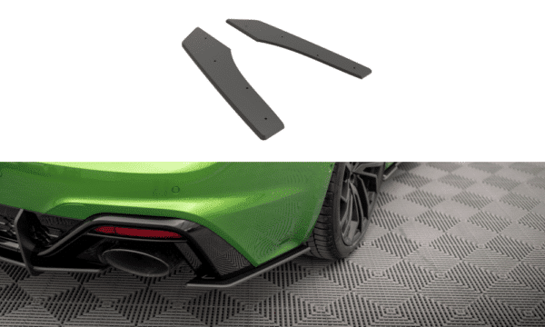 MAXTON DESIGN -STREET PRO Bočné difúzory zadného nárazníka AUDI RS5 F5 Facelift , Čierny plast