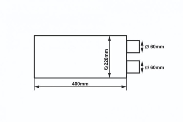 Stredový tlmič výfuku 60mm RM – Obrázok 2