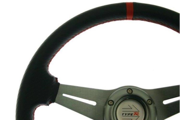 Športový volant Pro 350mm offset:20mm Carbon Red – Obrázok 6