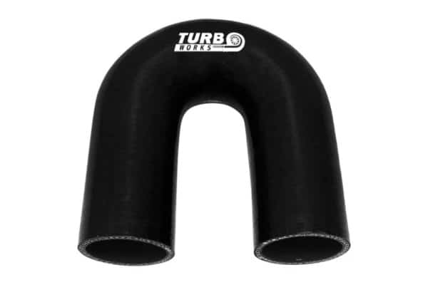 Silikónové koleno 180° TurboWorks Čierne 28mm