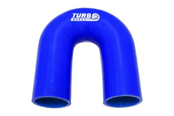 Silikónové koleno 180° TurboWorks Modré 57mm