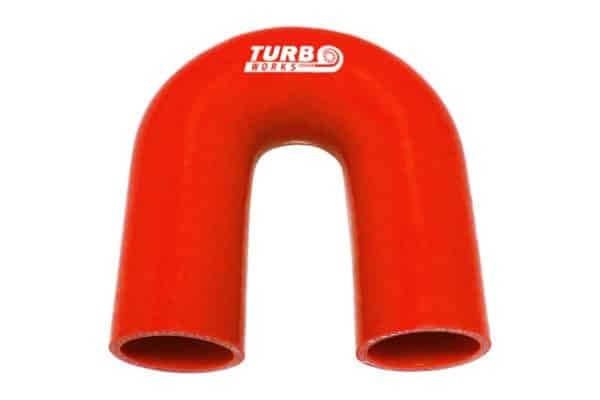 Silikónové koleno TurboWorks Červené 180° 70mm