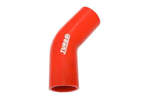 Silikónové koleno TurboWorks  červené 45° 15mm