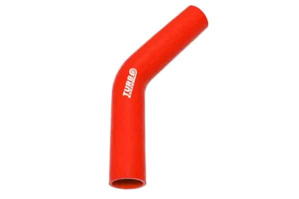 Silikónové koleno TurboWorks  červené 45° 51mm XL