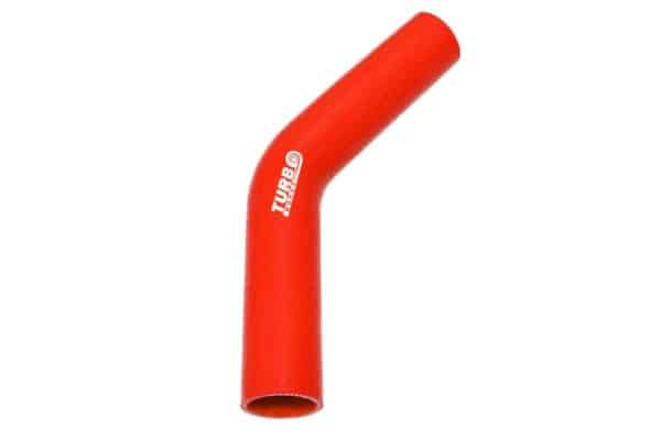 Silikónové koleno TurboWorks  červené 45° 70mm XL
