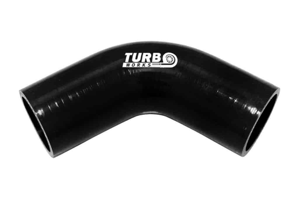 Silikónové koleno 67° TurboWorks Čierne 10mm