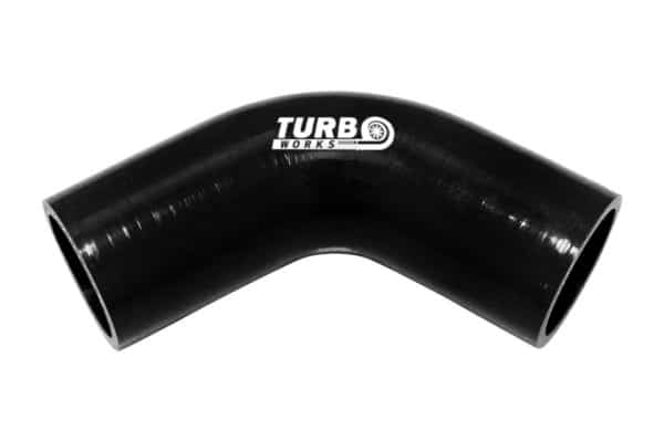 Silikónové koleno 67° TurboWorks Čierne 18mm