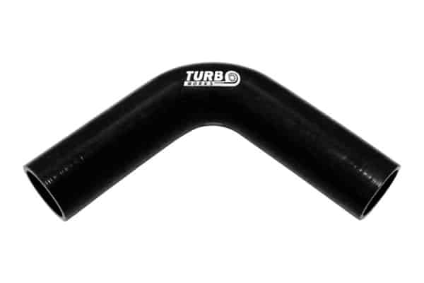 Silikónové koleno 90° TurboWorks Čierne 18mm XL